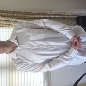 Joseph Abboud 17 36/37 Mens white dress shirt